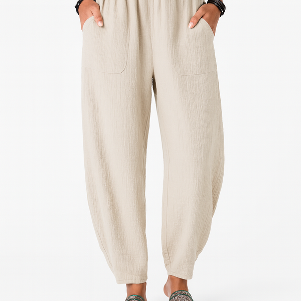 Loose Trousers in a Linen Blend