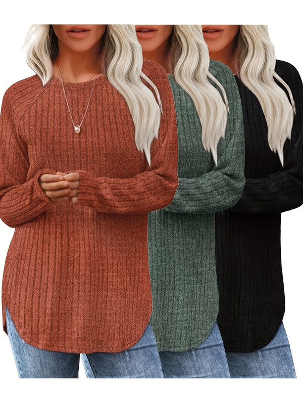 Three-Piece Long Sleeve Sweater Set