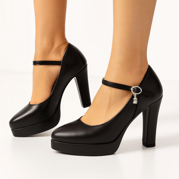 High-Heel Mary Jane Pumps