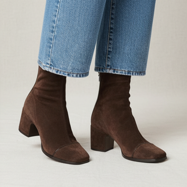 VICTORIA | SQUARE-TOE ORTHOPEDIC HEEL BOOTS