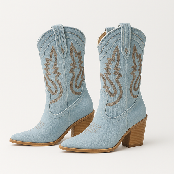 Veloria Denim Ankle Boots