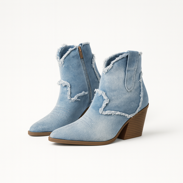 Aurela Denim Ankle Boots