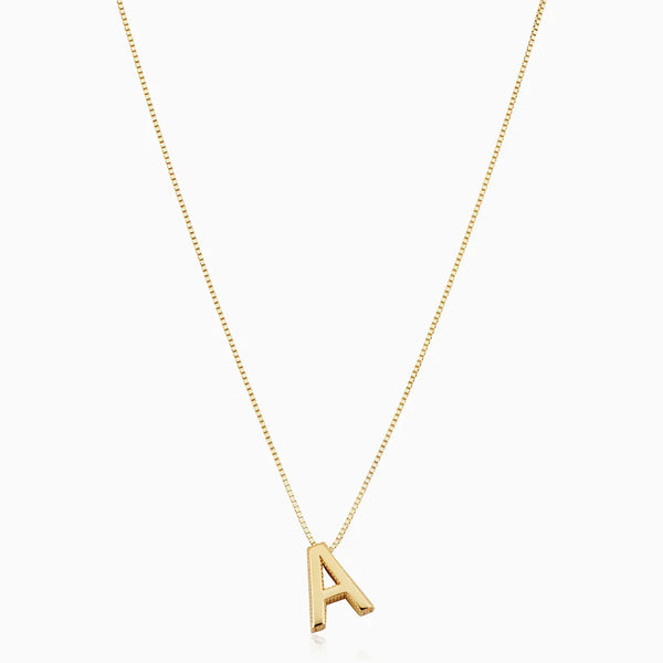 Love letter initial necklace | Gold