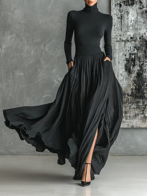 Celene | Pleated-Skirt Set