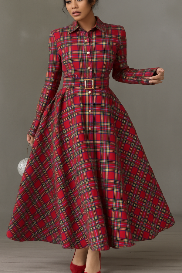 Holly | Tartan Shirt-Dress