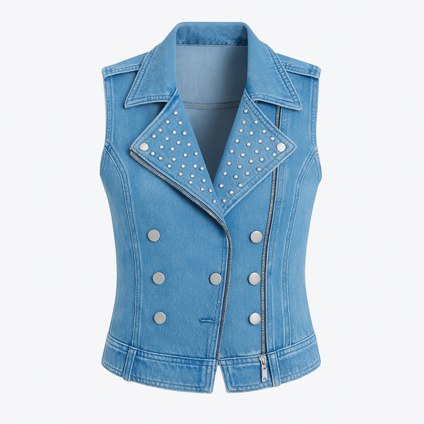 Studded Rebel Denim Vest