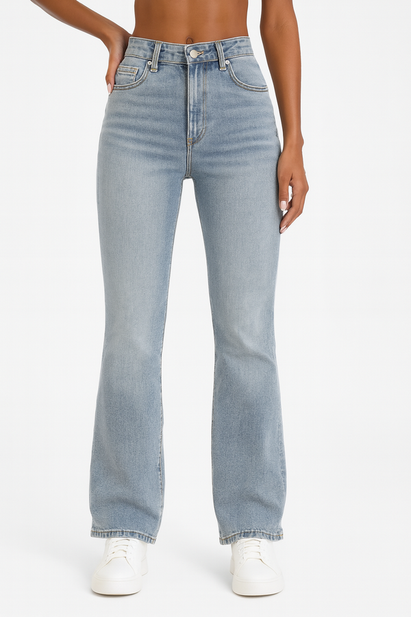 Straight Jeans with High Waist