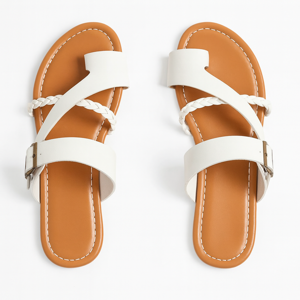 Clip-Toe Leather Sandals