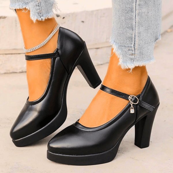 High-Heel Mary Jane Pumps